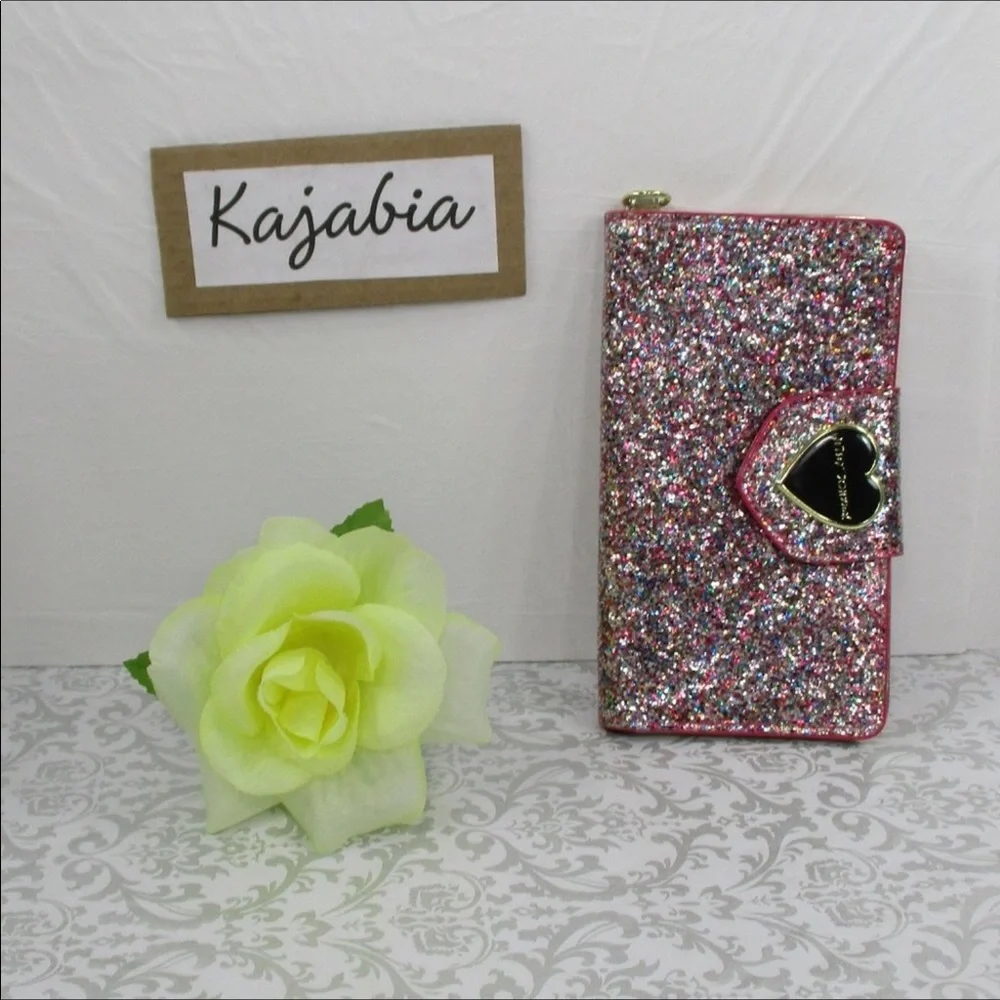 BETSEY JOHNSON Glittered Phone Wristlet
